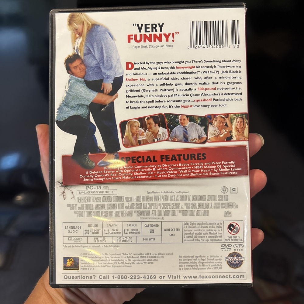 Shallow‎ Hal (DVD, 2001) - Picture 2 of 2